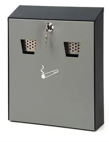 Aschenbecher, Wand, Stahl, VEPA BINS, grau